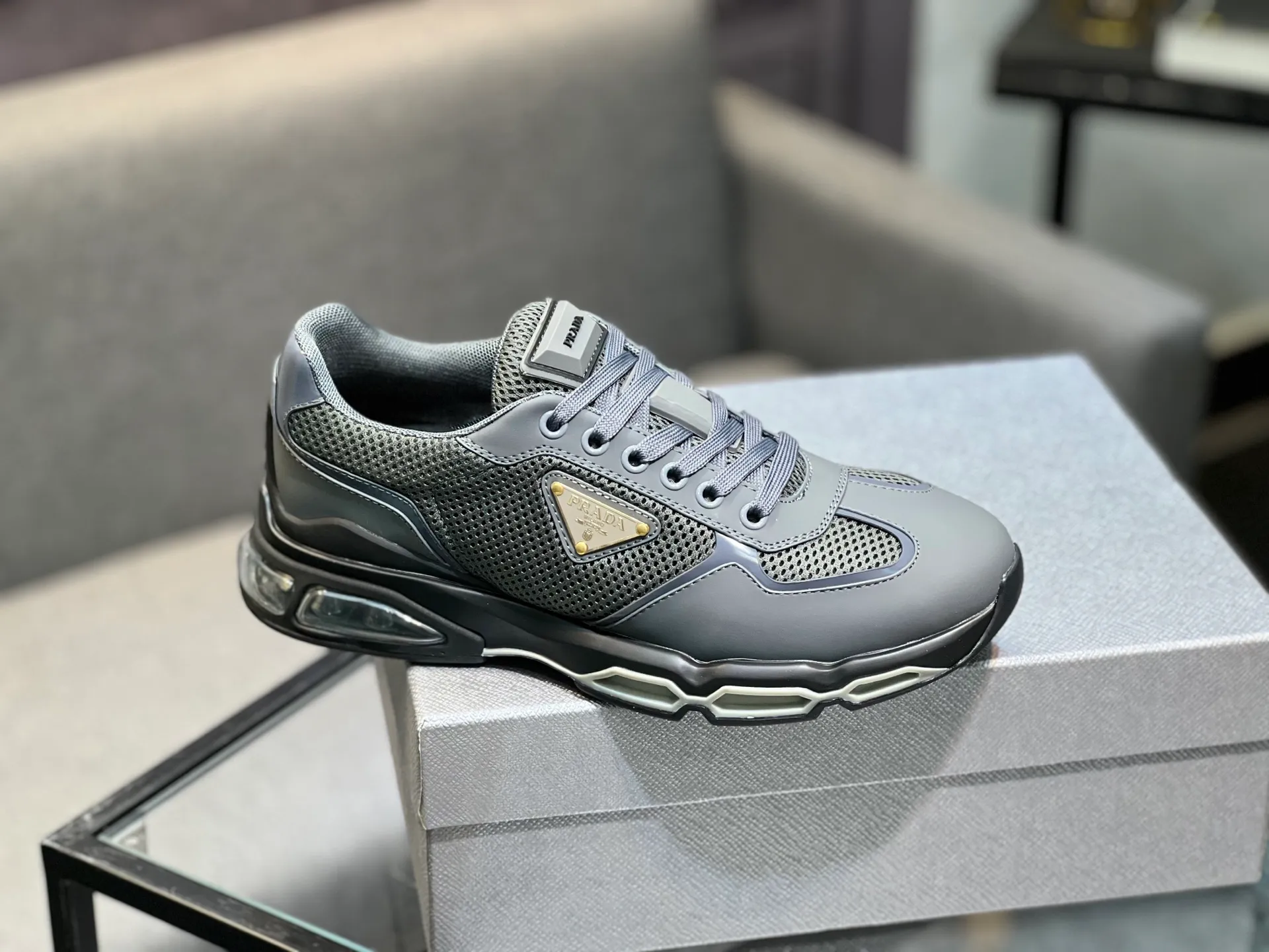 Men's shoes 💰660 [PRADA] Men's shoes are popular in the counter, official website is synchronized, 1 high-quality shipment ✔️ Original frosted cowhide + cowhide lining, 1🆚1 replica, original sole, 38-45 (45 customized, non-refundable)
